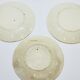 3 old plates in slip decoration strawberries and grapes