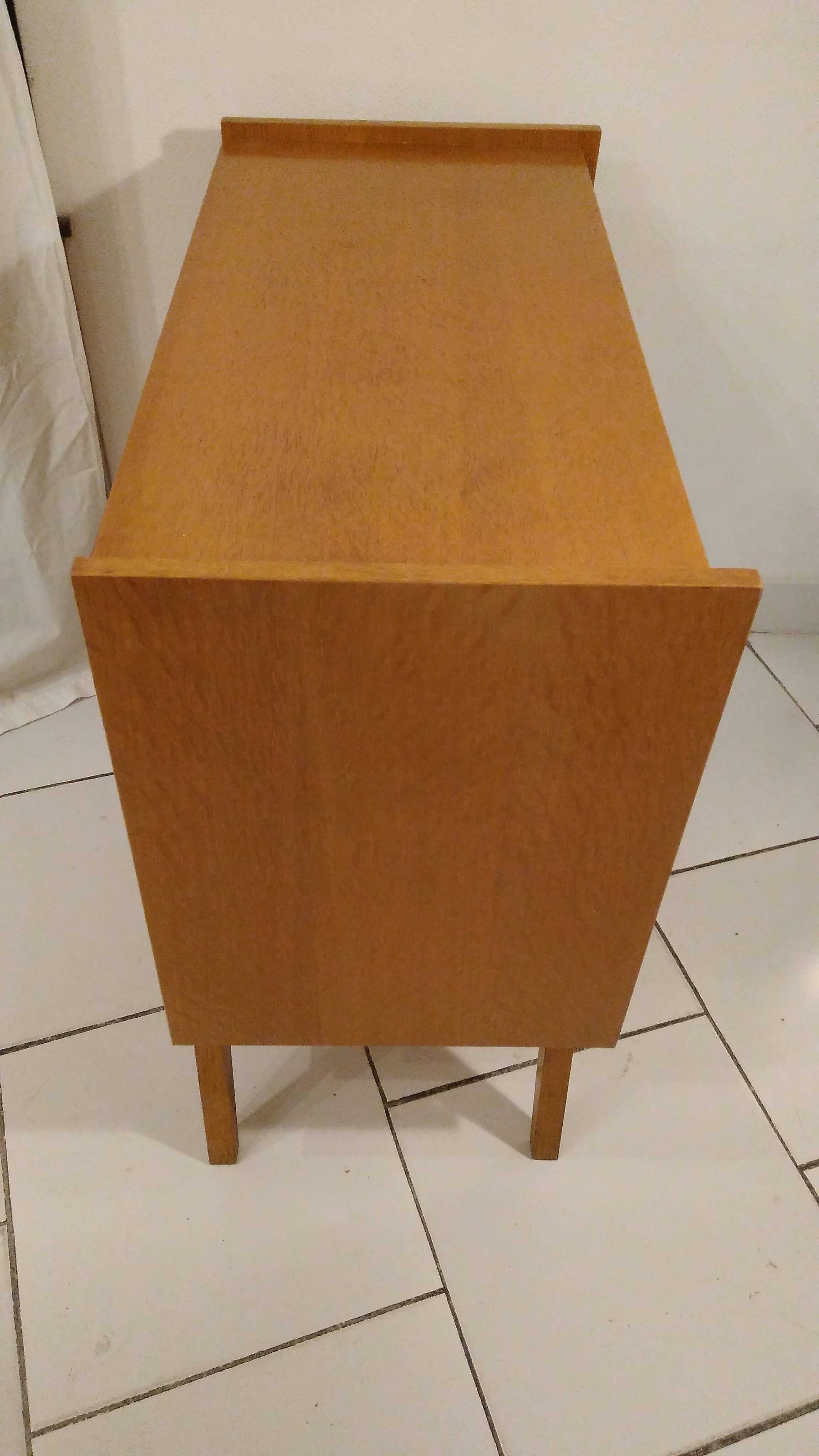 Chest of drawers feet compass wood and rattan