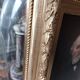 Painting Portrait of an ancient man 19th with gilded wooden frame