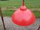 Vintage Red Metal Pendant Light