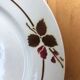 Cake dish with coves St Amand Very nice red and brown floral décor