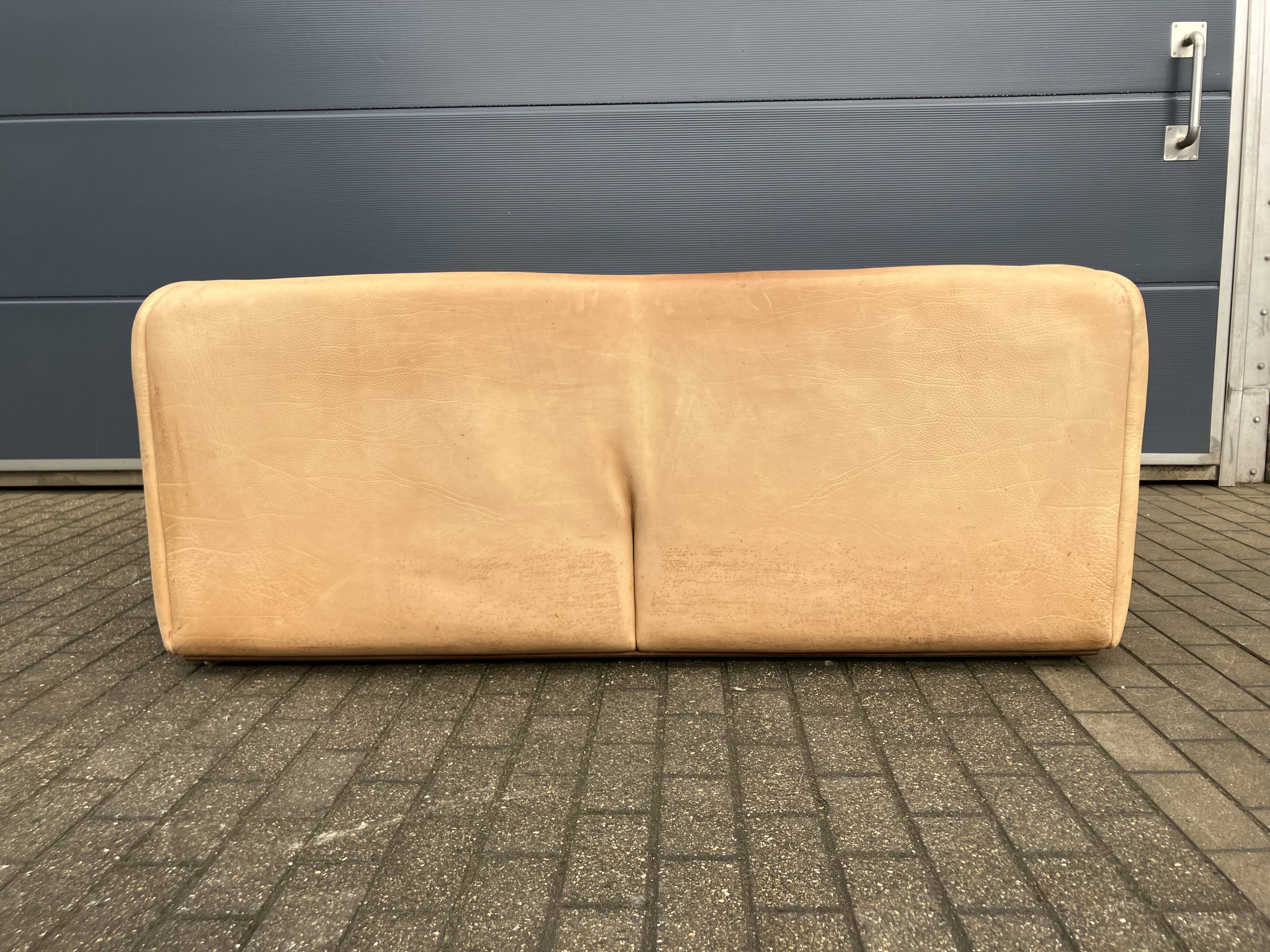 De Sede Ds-47 driezit, Cognac 5mm NECK Buffel leder topstaat