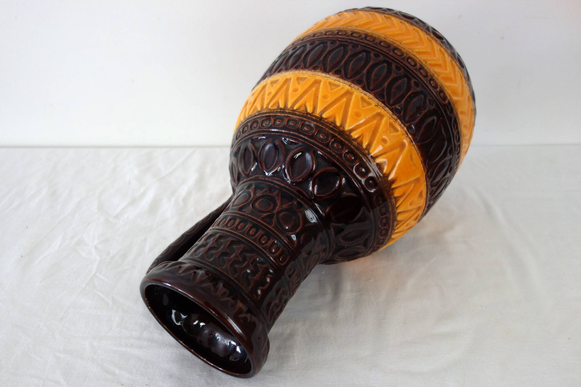 Vintage floor vase Alger decor Bay manufacture, Germany 1960