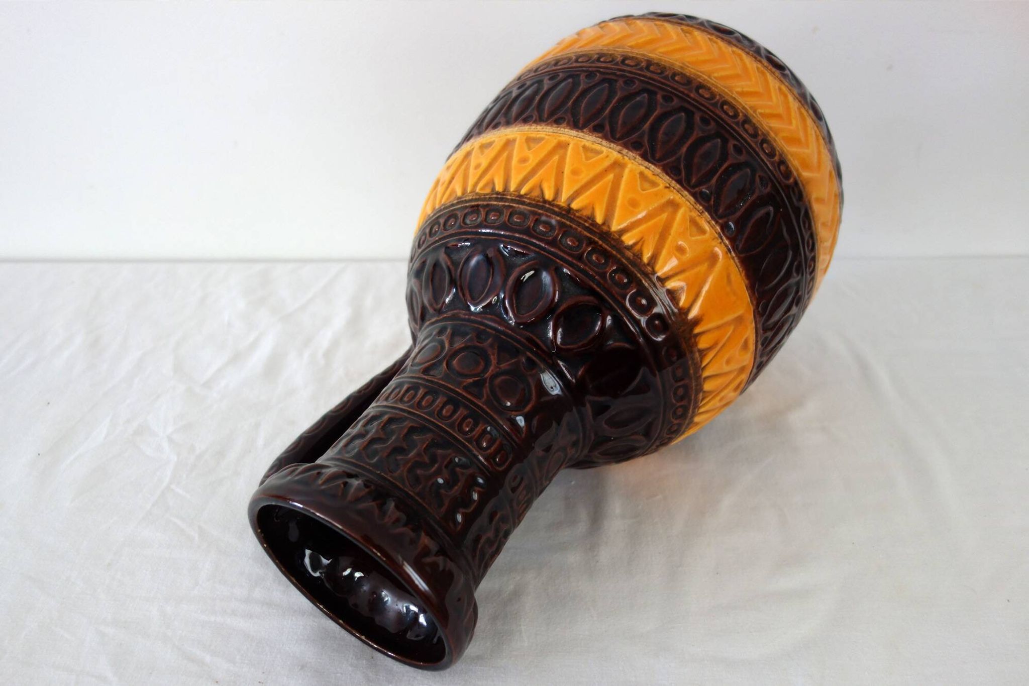 Vintage floor vase Alger decor Bay manufacture, Germany 1960
