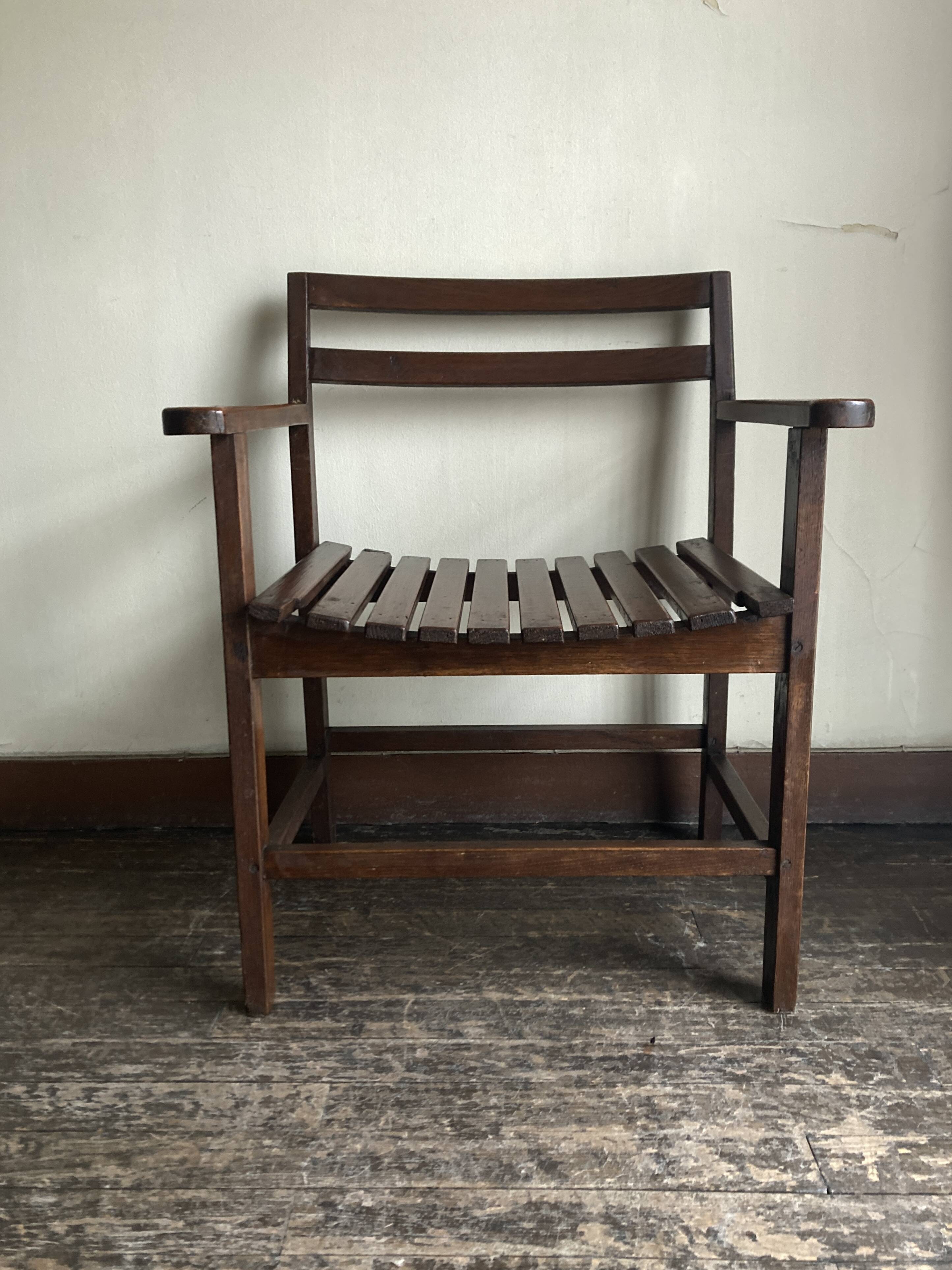 Modernist oak armchair, 1950