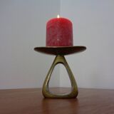 Austrian Model 3600 Candlestick in Brass by Carl Auböck, 1950s