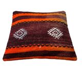 Housse de coussin kilim turc vintage, 40 x 40 cm