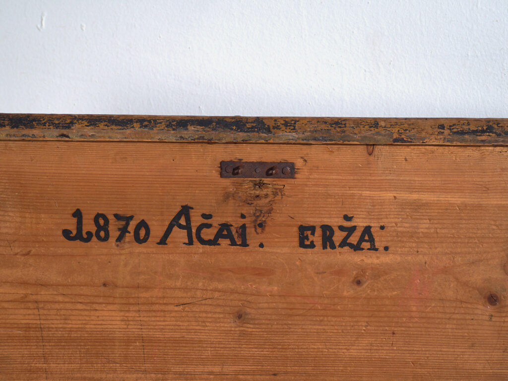 Antique pine wood chest – Central Europe (circa 1870)