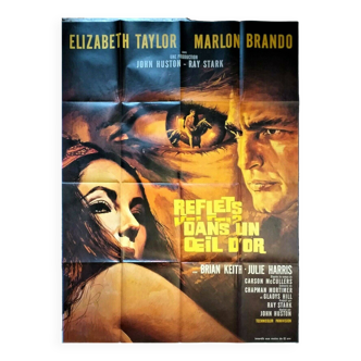 Affiche film REFLETS DANS UN OEIL D'OR Elizabeth taylor