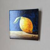 Oil painting on canvas still life lemon country decoration