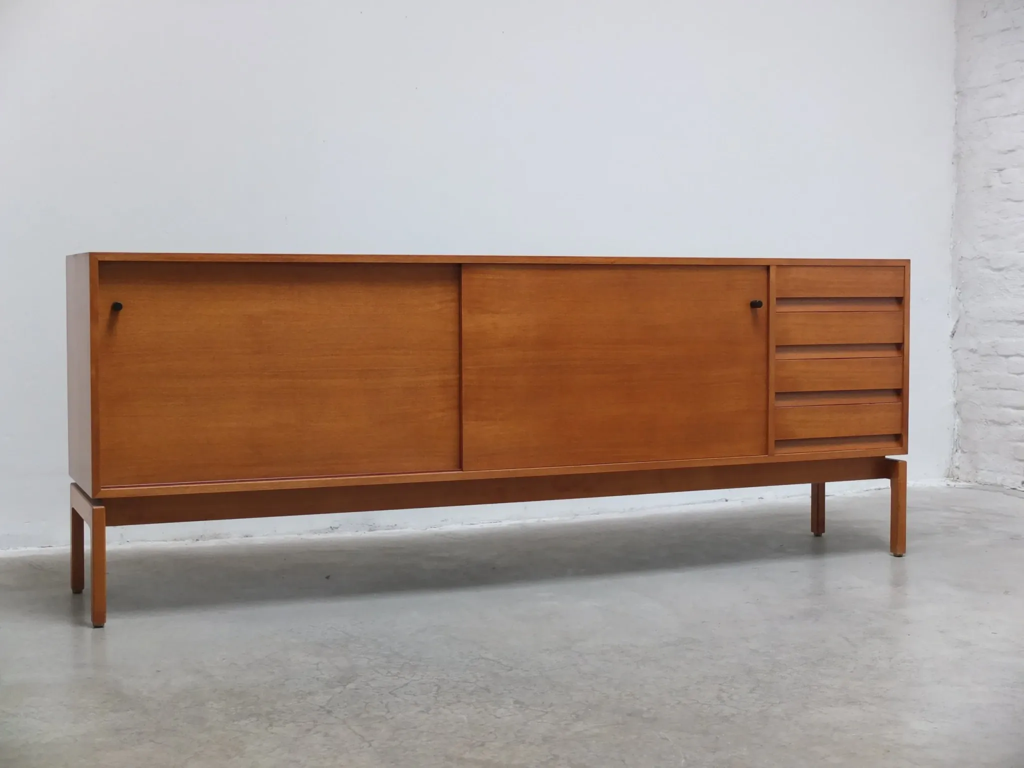 Walnut 'Abstracta' sideboard by Jos De Mey for Van Den Berghe-Pauvers, 1960s