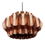 Copper pendant lamp Swiss type 810 modern mid-century by Hans Zender for Temde