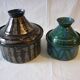 29 cm enamelled copper vase