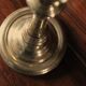 Large brass torch candle holder