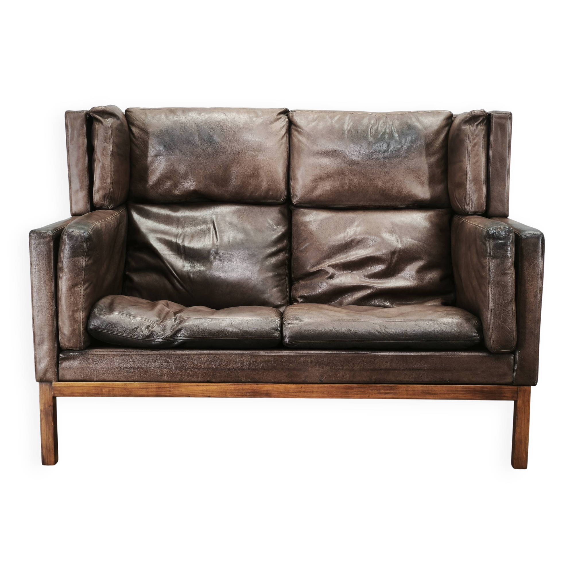 JK 922 Wagon Leather Sofa by Jørgen Kastholm, Denmark, 1960s