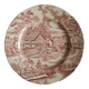 Porcelain flat plate signed Lunéville. French made. "English Style" model.