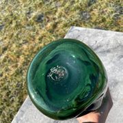 Large blown glass bottle - Vintage 70s - Empoli glassware - Italy