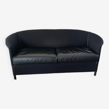 Contemporary leather and fabric sofa. Aura model. Designer Paolo Piva. Constructor Wittmann