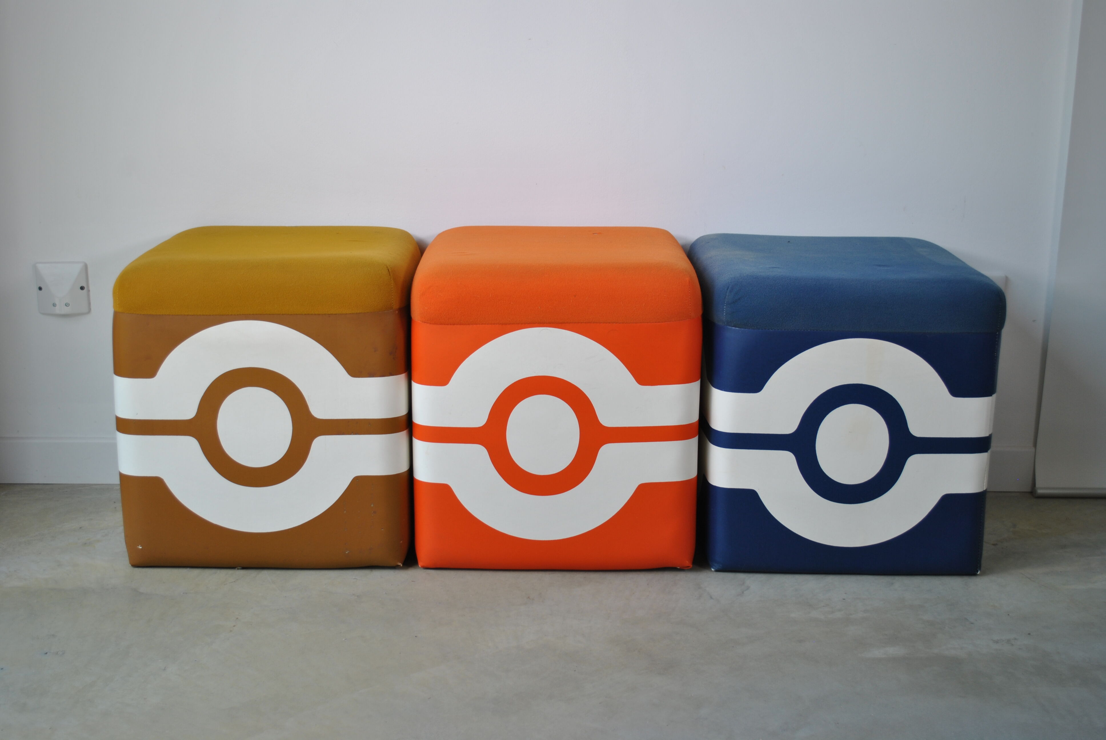 Poufs vintage année 80