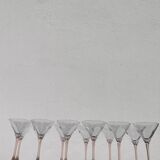 12 pink cocktail glasses Luminarc cuts