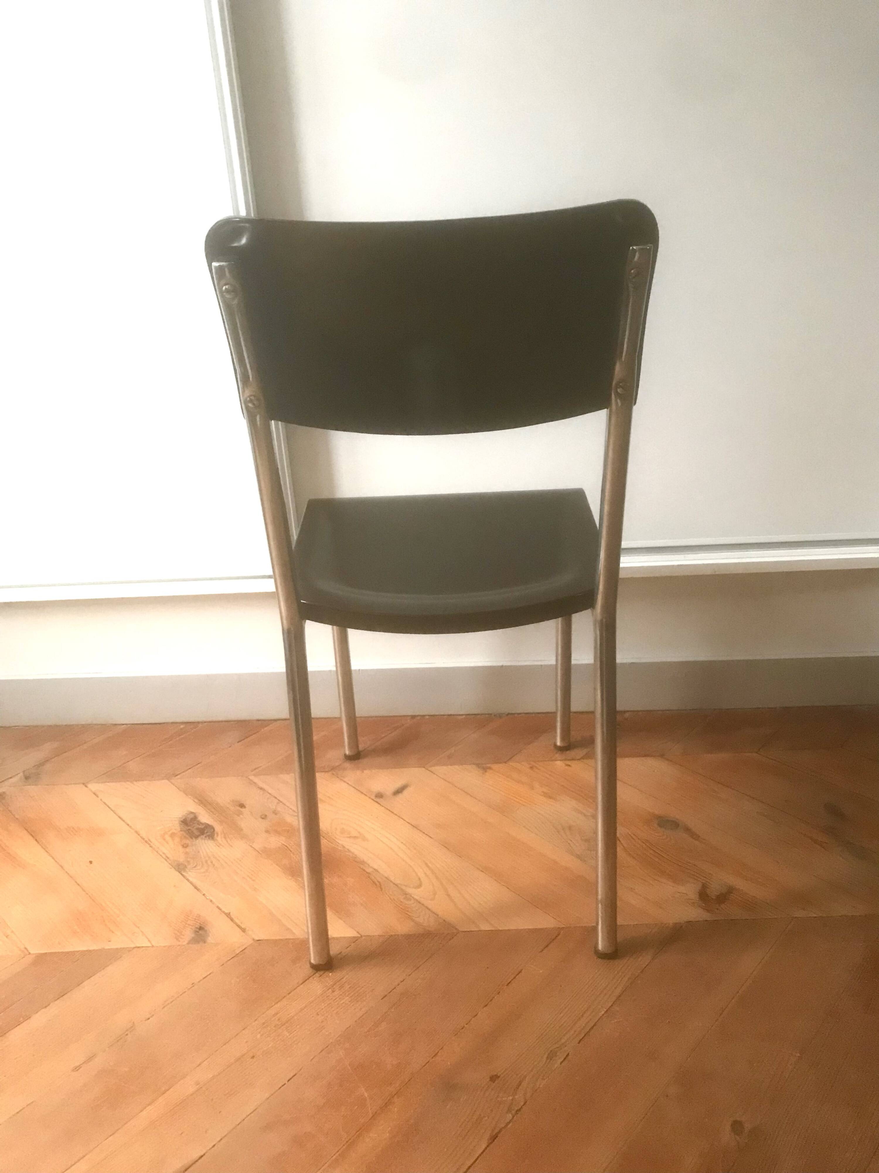 René Herbst black Bakelite chair 1940