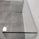 Minimalist curved glass console design – 120 cm