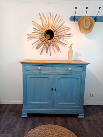 Blue and patinated Parisian buffet