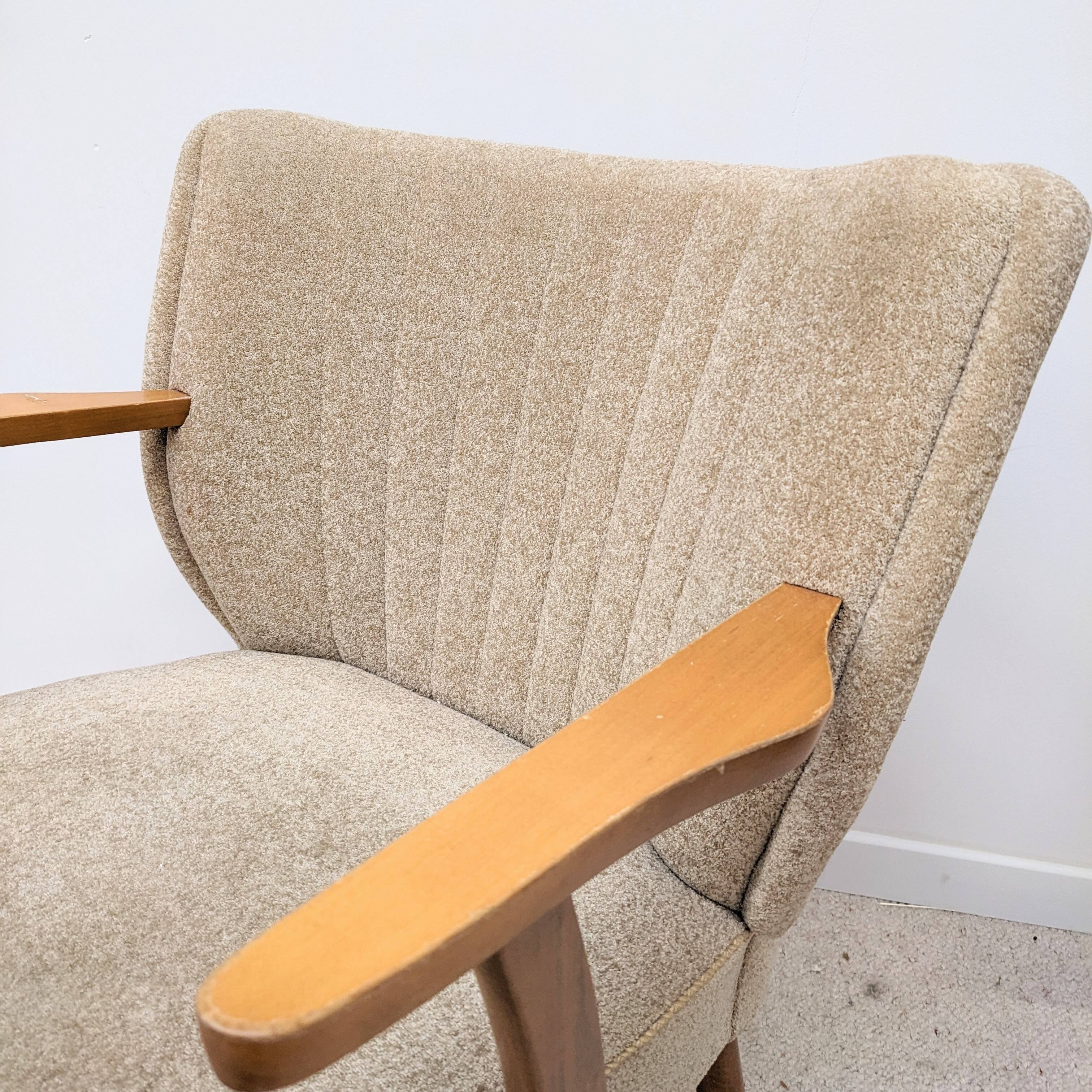 Beige cocktail armchair