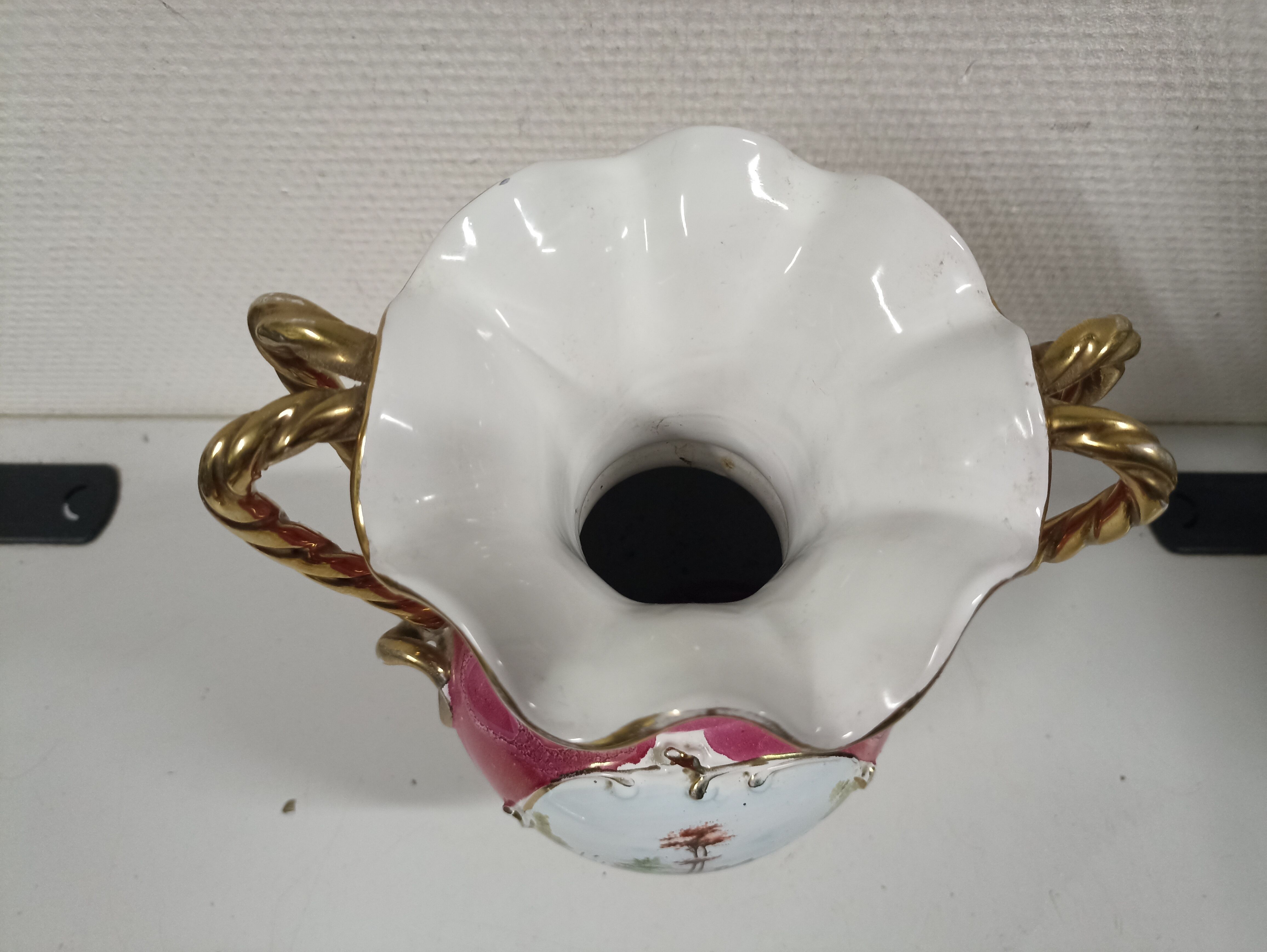 Decorative ceramic vase Gualdo Tadino Italy