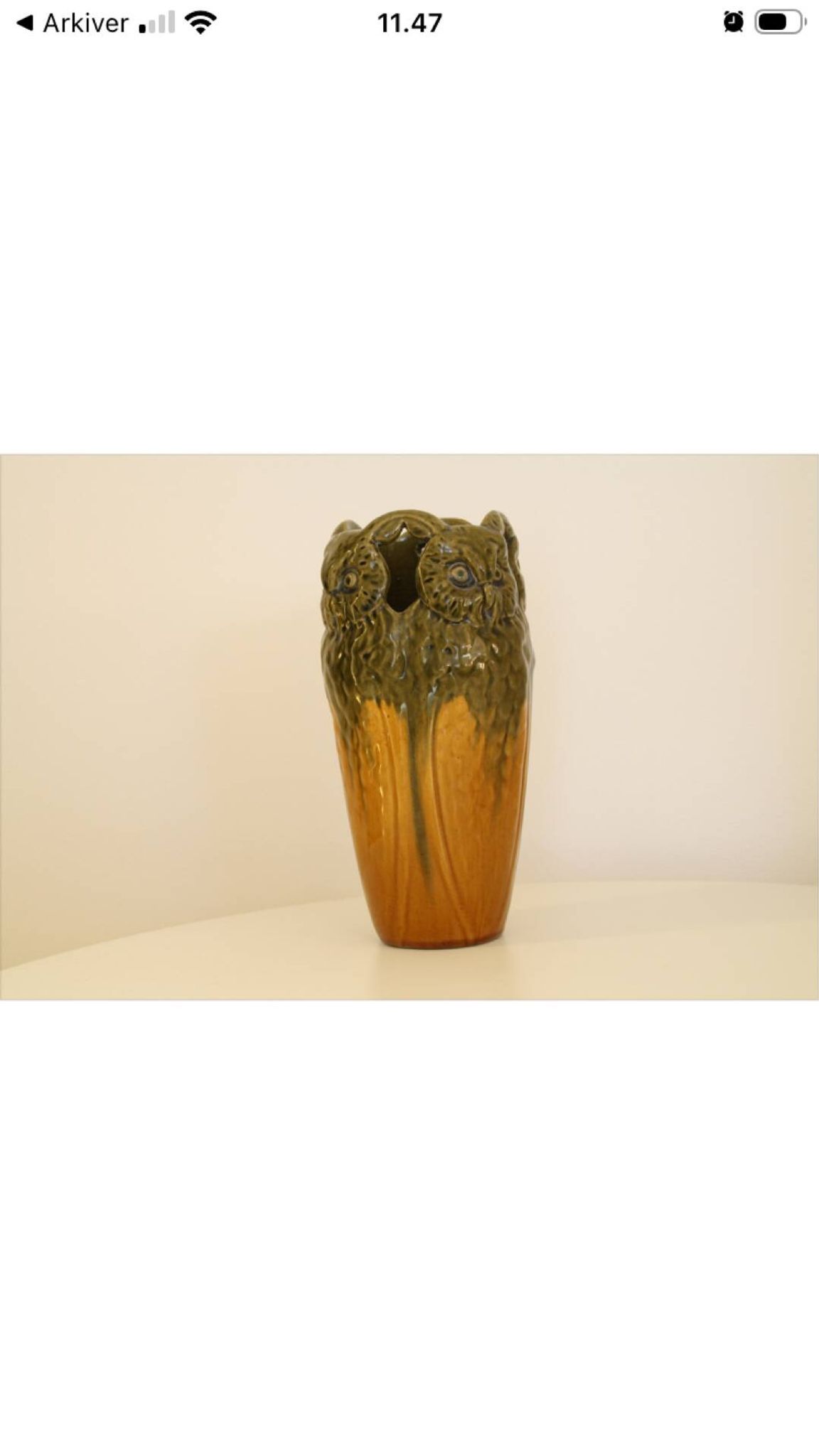 Museum-grade pair: ultra-rare antique michael andersen art pottery "ow