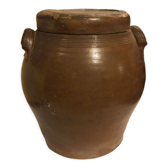 Glazed stoneware pot