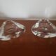 Set of 2 glass candle holders