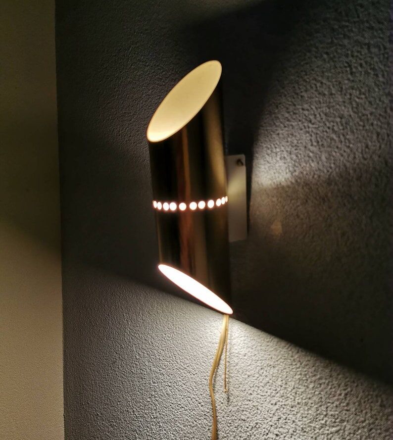 Vintage metal wall lamp 1970