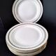 6 flat plates in porcelain. Limoges paste and glaze.