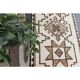 Vintage Turkish Oushak handmade wool cotton white runner rug  91x340