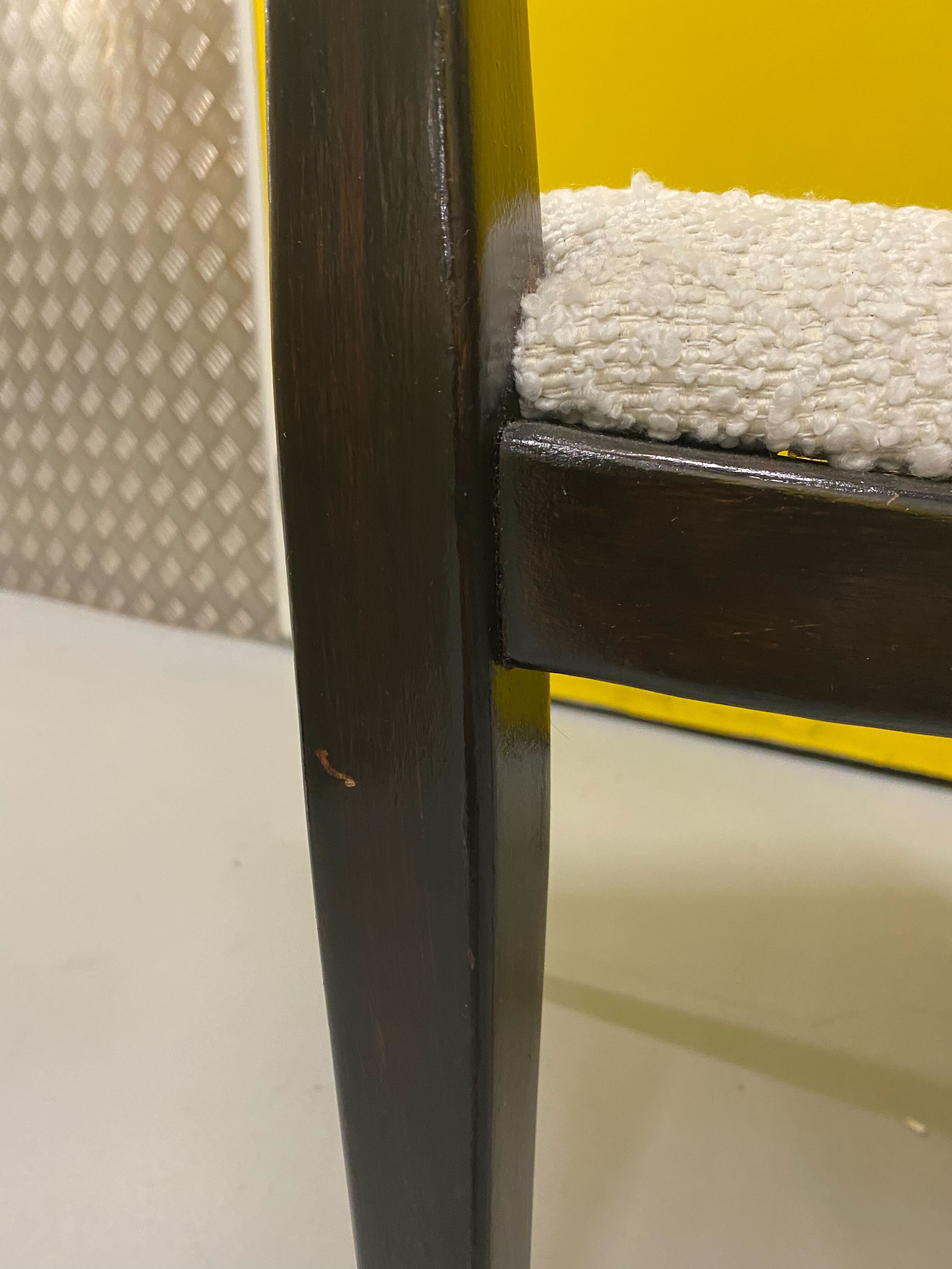 Scandinavian chair reupholstered buckle