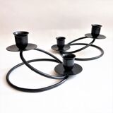 Pair of candlesticks candlesticks black wrought iron