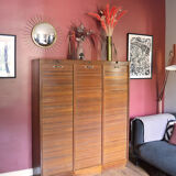 Notary triple curtain cabinet