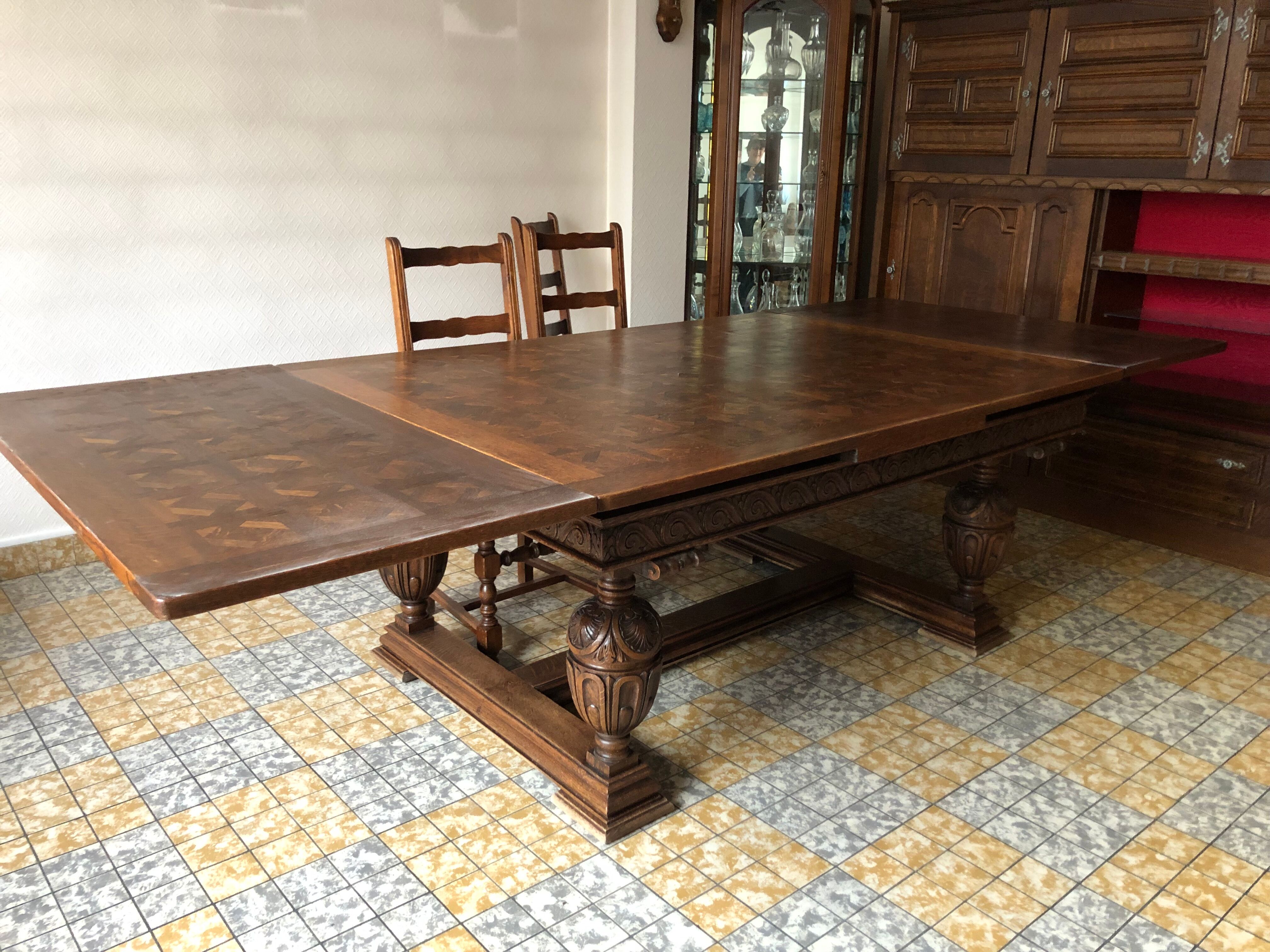 Vintage wooden dining room table