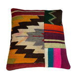 Housse de coussin en patchwork turc vintage, 40 x 40 cm