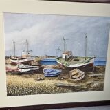 Tableau bateaux à marrée basse