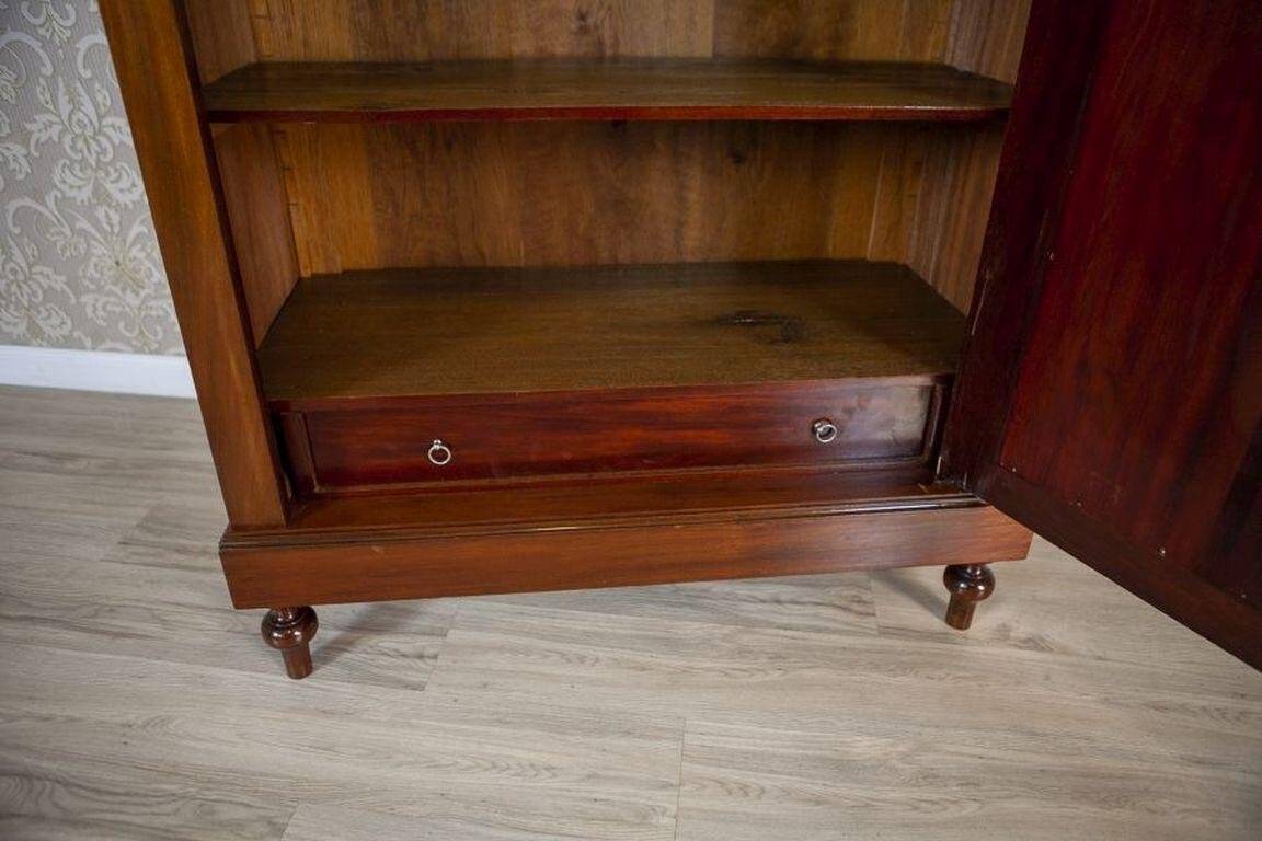 20th-Century Mahogany Linen-Press with Mirror, 1950s