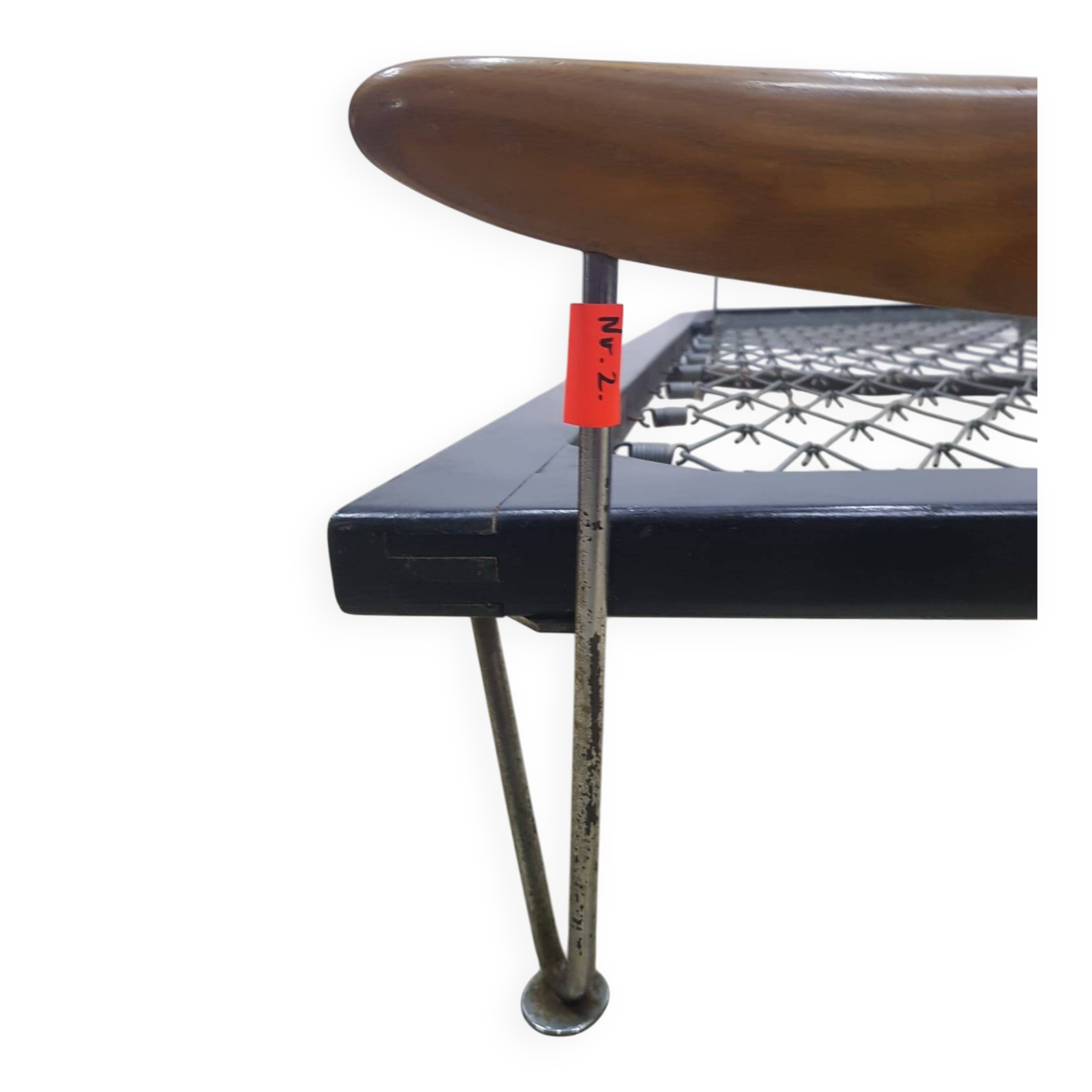 Bed, designed by Fred Ruf for Wohnbedarf, Switzerland, 1950s.