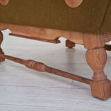 Ensemble de fauteuils bois de chêne laine état d’origine années 1970