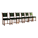 6 Danish Brutalist Dining Chairs