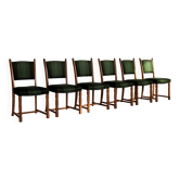 6 chaises de salle à manger brutalistes danoises