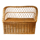 Rattan storage bench