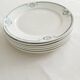 Set of 6 flat plates, ironstone, Petrus Regout, Empire.