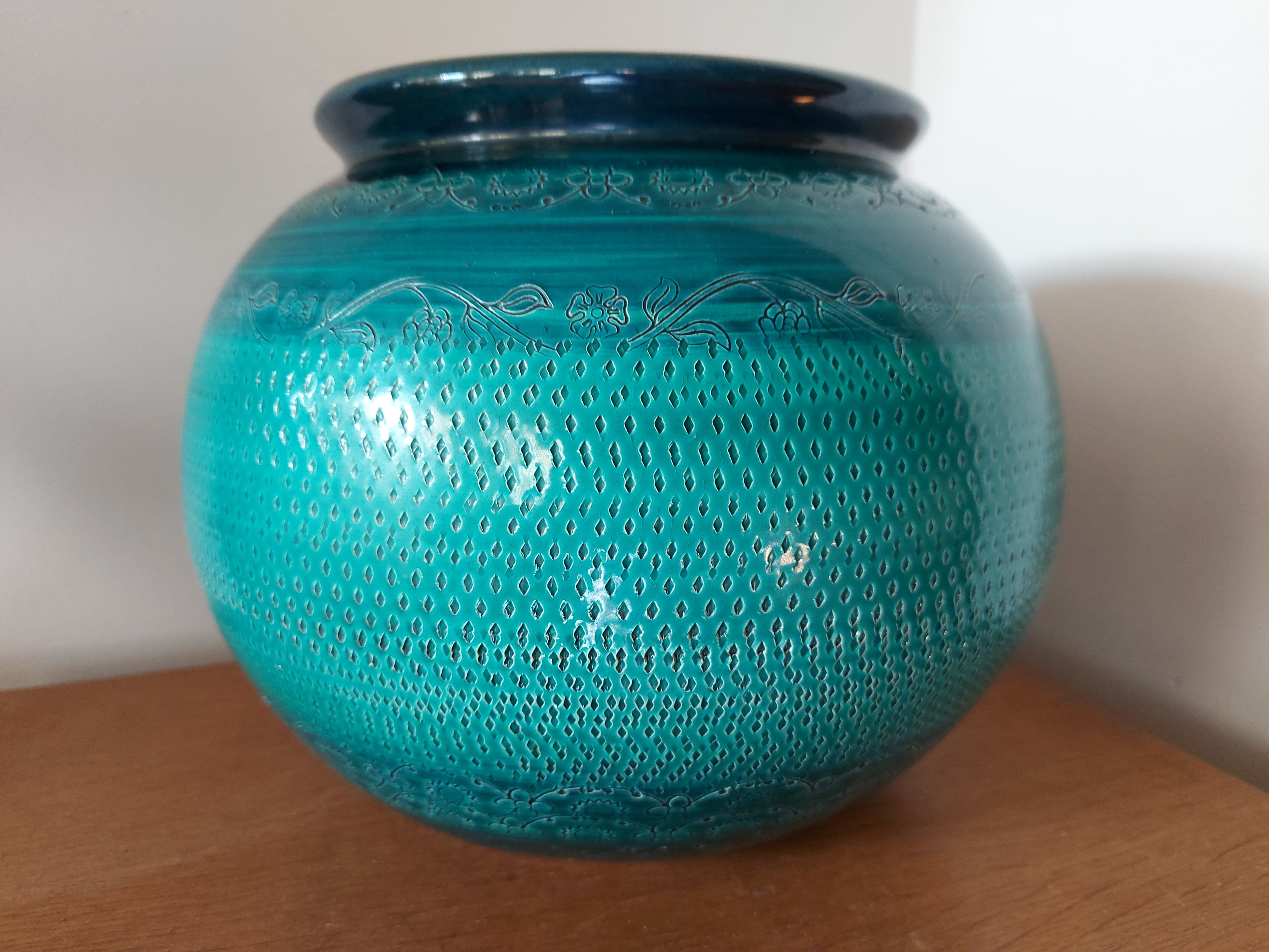 Vase Aldo Londi Bitossi , green color