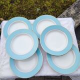 Set of 6 deep plates l'Amandinoise model Poreylor